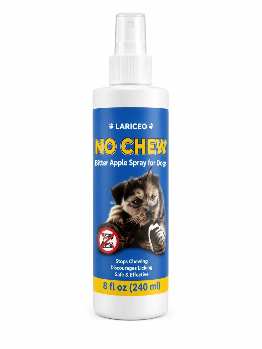 Lariceo No Chew Bitter Apple Spray Dogs Training Anti Chew Deterrent 8oz Organic